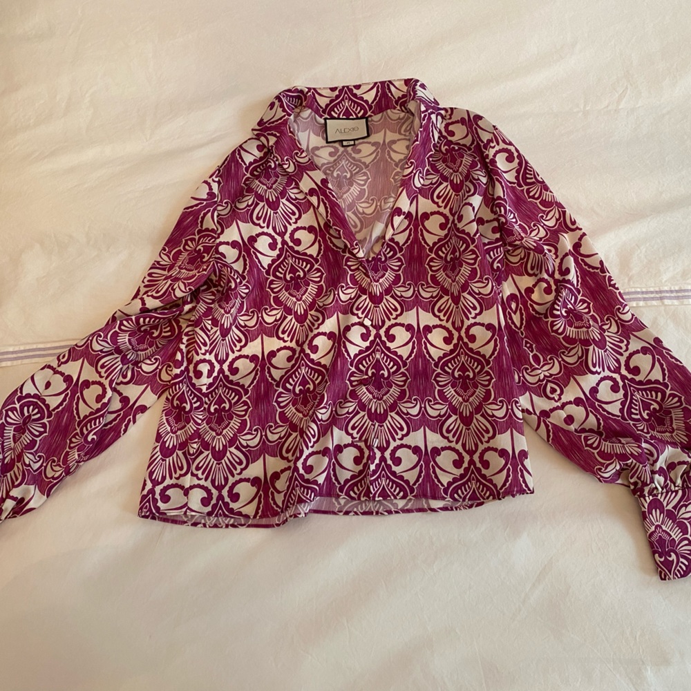 Alexis purple and white matching set pant & top